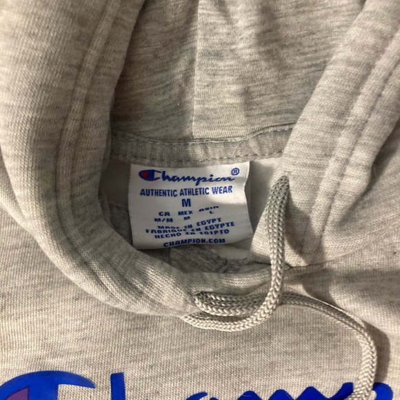 Champion Gray Hoodie with Logo - Picture 2 of 4